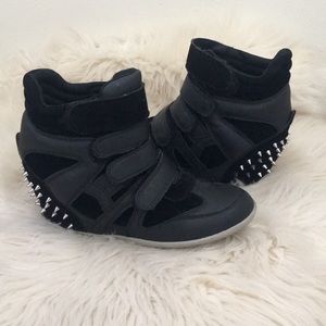 Wild Diva Black Sneaker Wedges